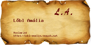 Lőbl Amália névjegykártya